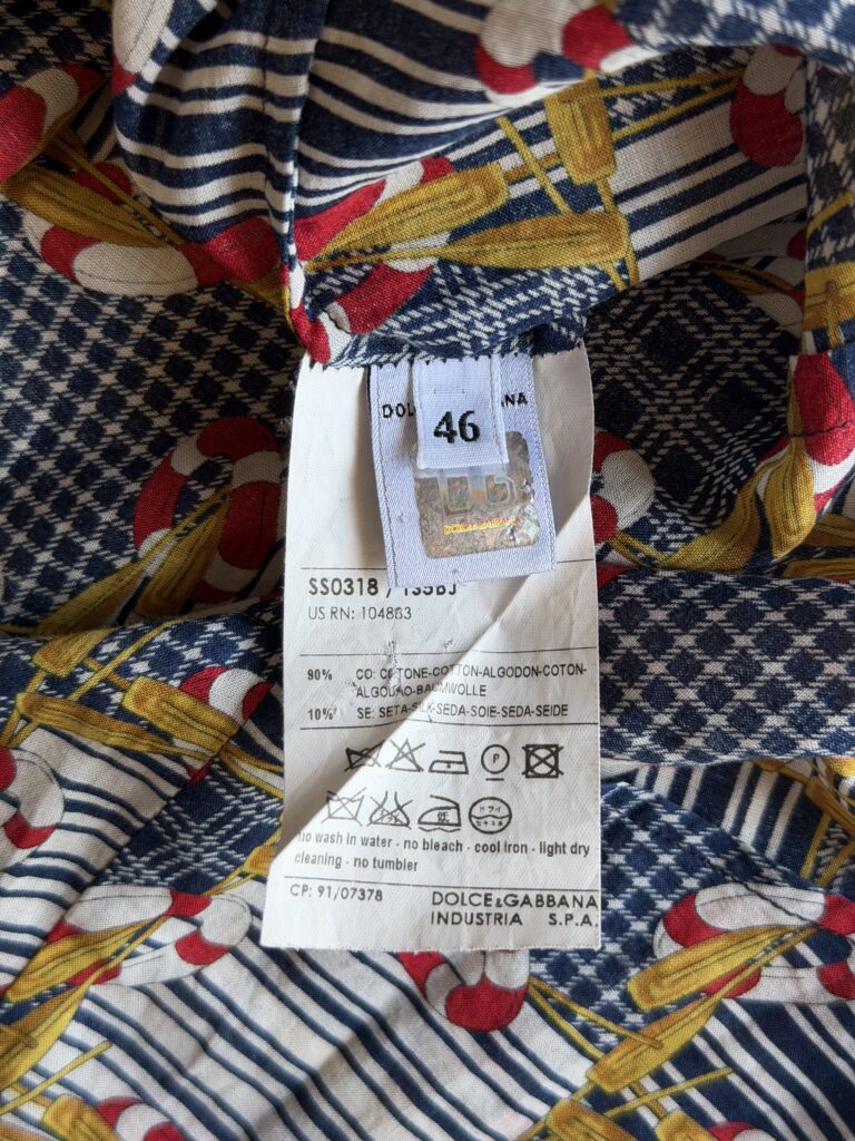 Canottiera Dolce & Gabbana Donna 46 IT – L Fantasia Multicolore Seta e Cotone Maglietta T-shirt