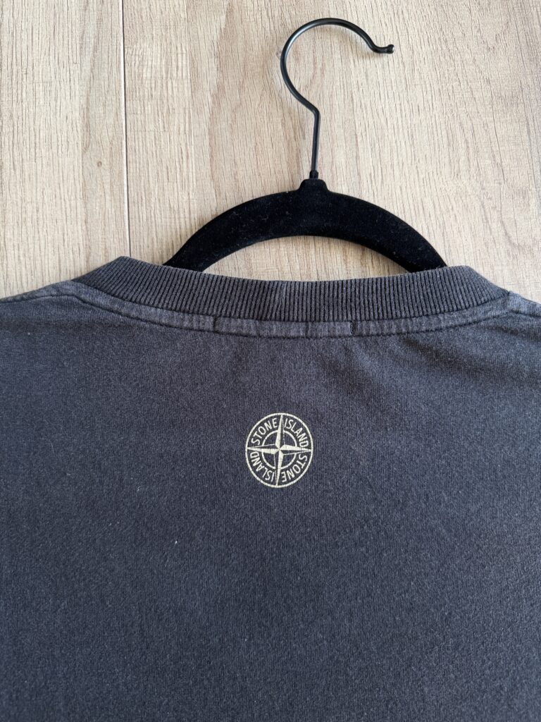 Tshirt Stone Island Uomo M Cotone Nero con stampa manica corta maglietta