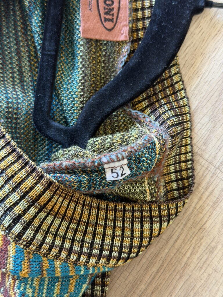 Gilet a maglia Missoni Uomo L Fantasia Multicolore misto Cotone Maglione pullover