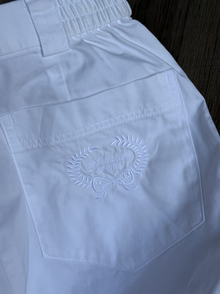 Shorts Balloon Christian Dior Donna 40 IT – 34 FR ( 34 cm ) S Bianco Cotone Pantaloncini vita alta