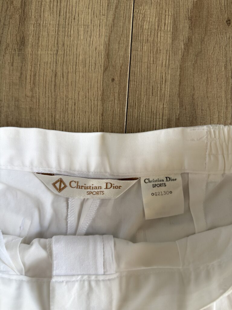 Shorts Balloon Christian Dior Donna 40 IT – 34 FR ( 34 cm ) S Bianco Cotone Pantaloncini vita alta