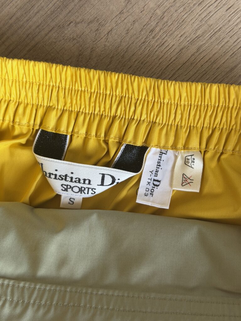 Gonna midi Christian Dior Donna 40 IT – 34 FR ( 34 cm ) S Verde Salvia e Giallo sintetico