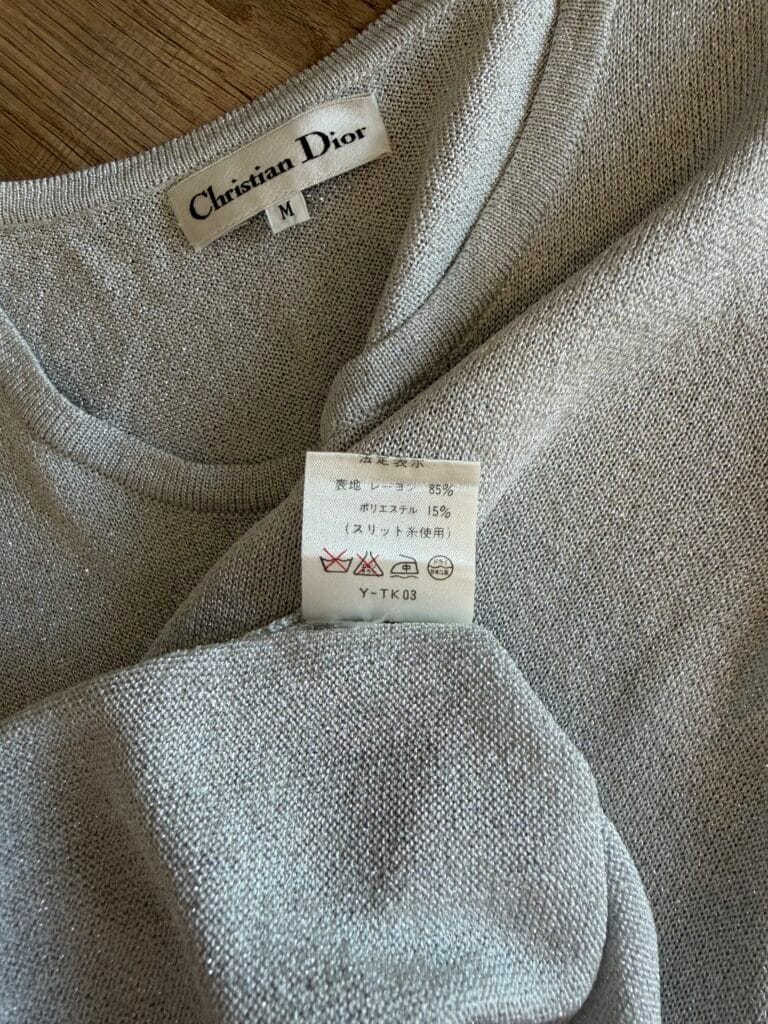 Canottiera Christian Dior Donna 42 IT – M Argentato Rayon Maglietta T-shirt
