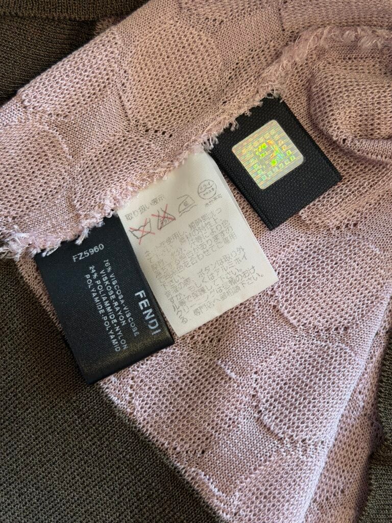 Cardigan Fendi Donna 46 IT – L misto viscosa Leggero Rosa Marrone maglione pullover
