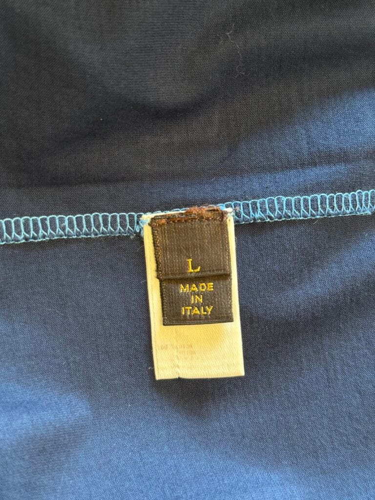 T-shirt Louis Vuitton Uomo L Blu scuro Cotone manica corta maglietta