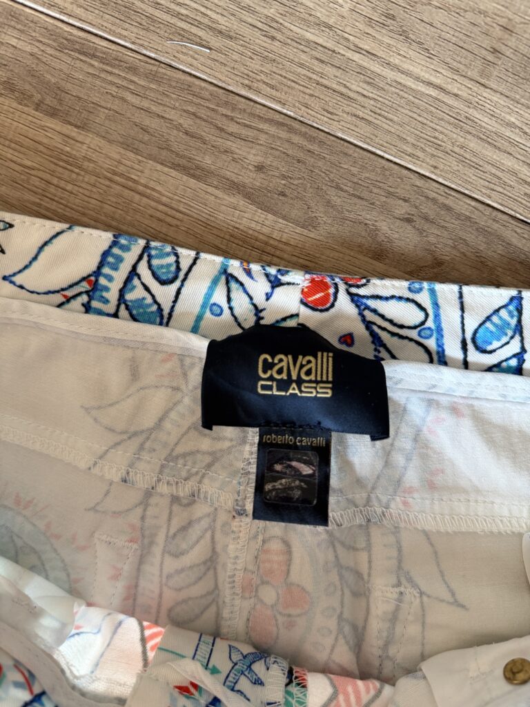 Pantaloni Roberto Cavalli Donna 46 IT – 41 FR ( 41 cm ) L fantasia Multicolore Cotone