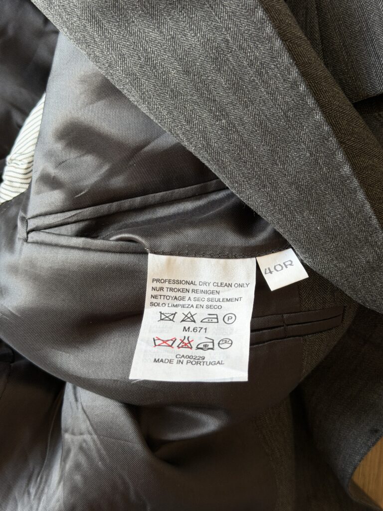 Giacca Aquascutum Uomo 48 IT – M Grigio Antracite Lana manica lunga