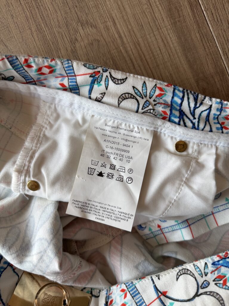 Pantaloni Roberto Cavalli Donna 46 IT – 41 FR ( 41 cm ) L fantasia Multicolore Cotone