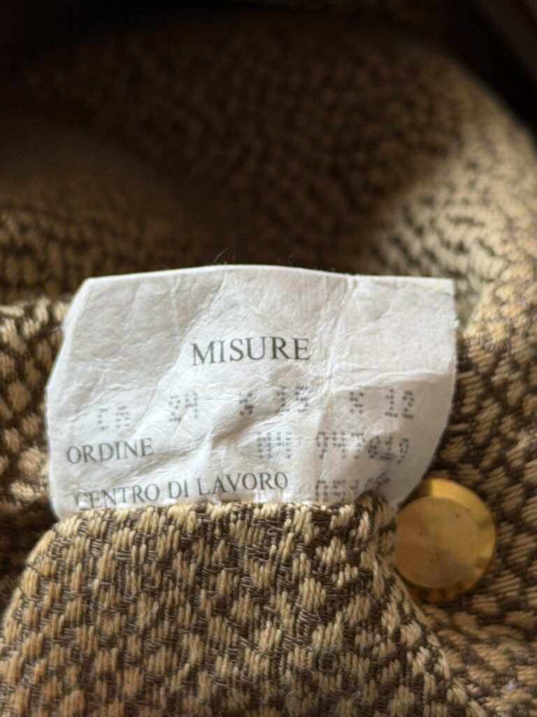Borsa a spalle Borbonese Sexy Bag Small con tracolla Beige Marrone Pelle di tapiro monogram Logo a mano