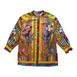 Camicia in seta Atelier Versace Donna L comfort fantasia Multicolore manica lunga