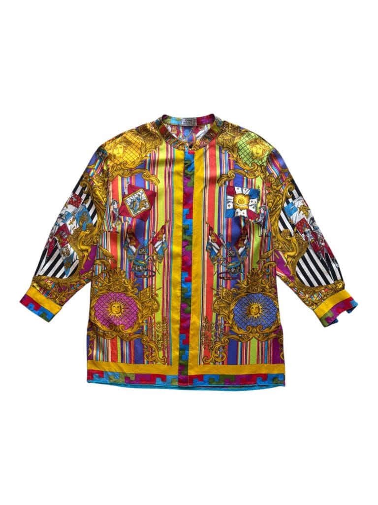 Camicia in seta Atelier Versace Donna L comfort fantasia Multicolore manica lunga