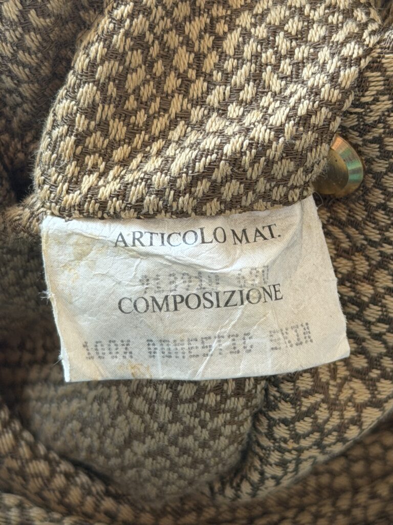 Borsa a spalle Borbonese Sexy Bag Small con tracolla Beige Marrone Pelle di tapiro monogram Logo a mano