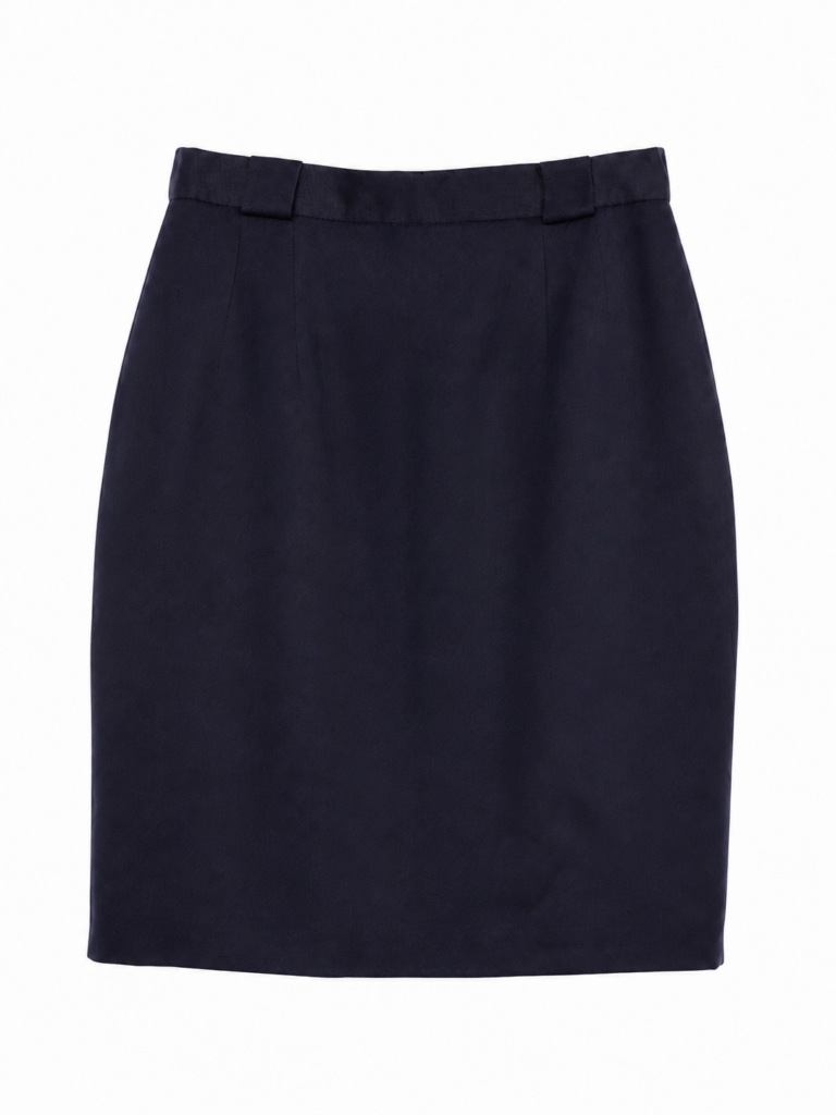 Gonna midi Dior Mademoiselle Donna 40 IT – 34 FR ( 34 cm ) S Blu scuro 100% Lana