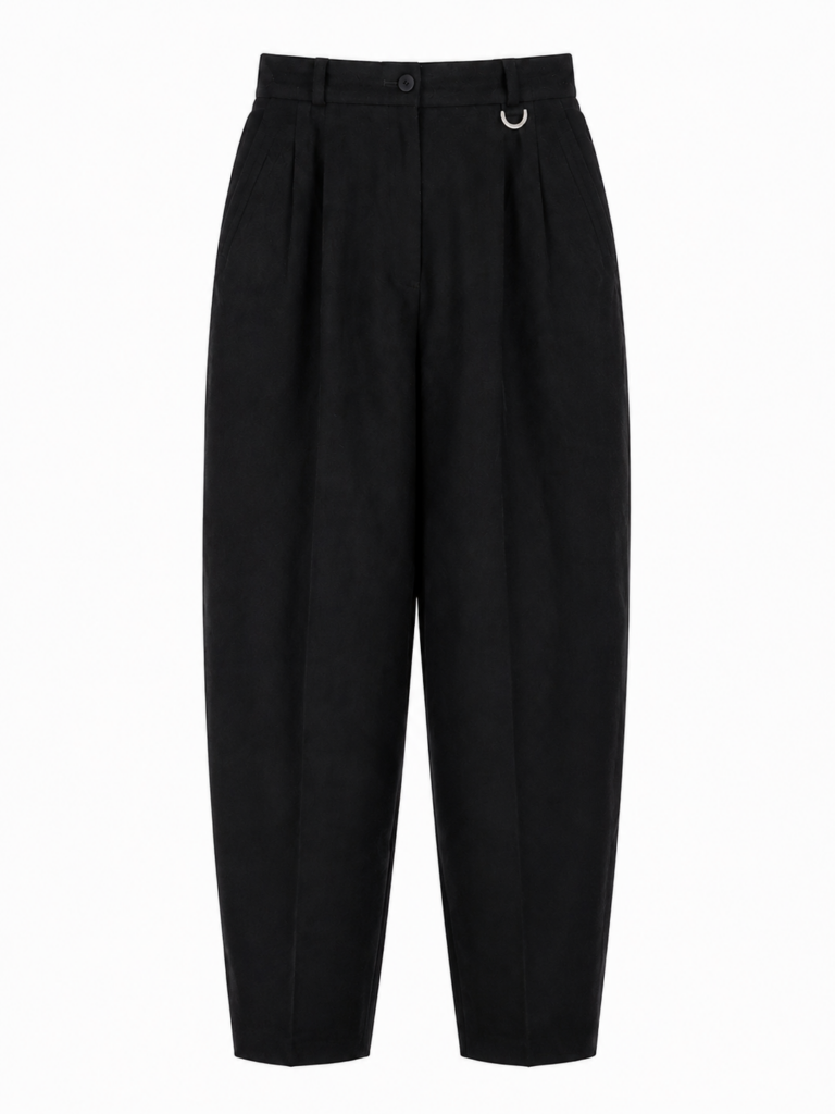 Pantaloni Christian Dior Donna 38 IT – 33 FR ( 33 cm ) S Nero Lana vita alta