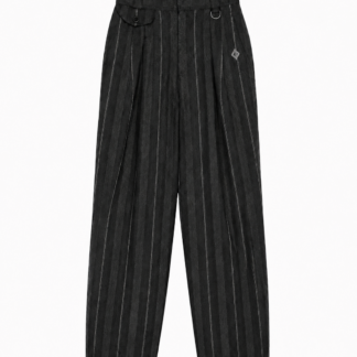 Pantaloni gessati Christian Dior Donna 38 IT – 32 FR ( 32 cm ) S Grigio antracite Bianco Lana vita alta