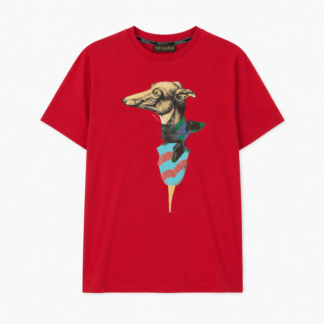 Tshirt Trussardi Uomo S Cotone Rosso con stampa manica corta maglietta