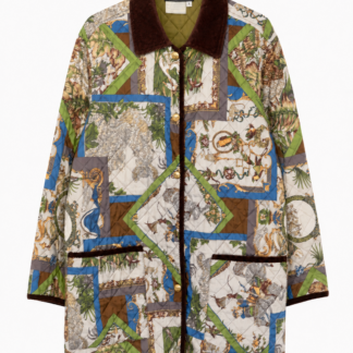 Cappotto trapuntato Salvatore Ferragamo Donna S Oversize ( Ok M ) Multicolore giacca impermeabile giubbotto foderato