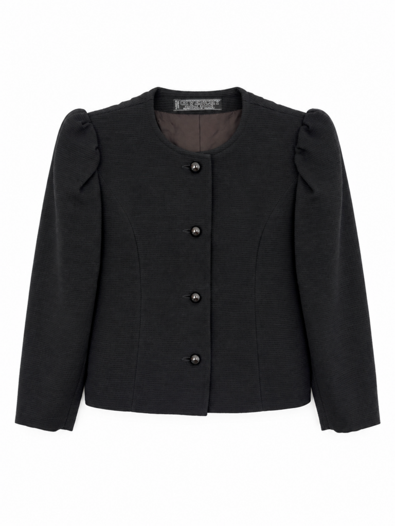 Blazer Givenchy Donna 44 IT – 10 UK – M Nero 100% Lana Giacca corta