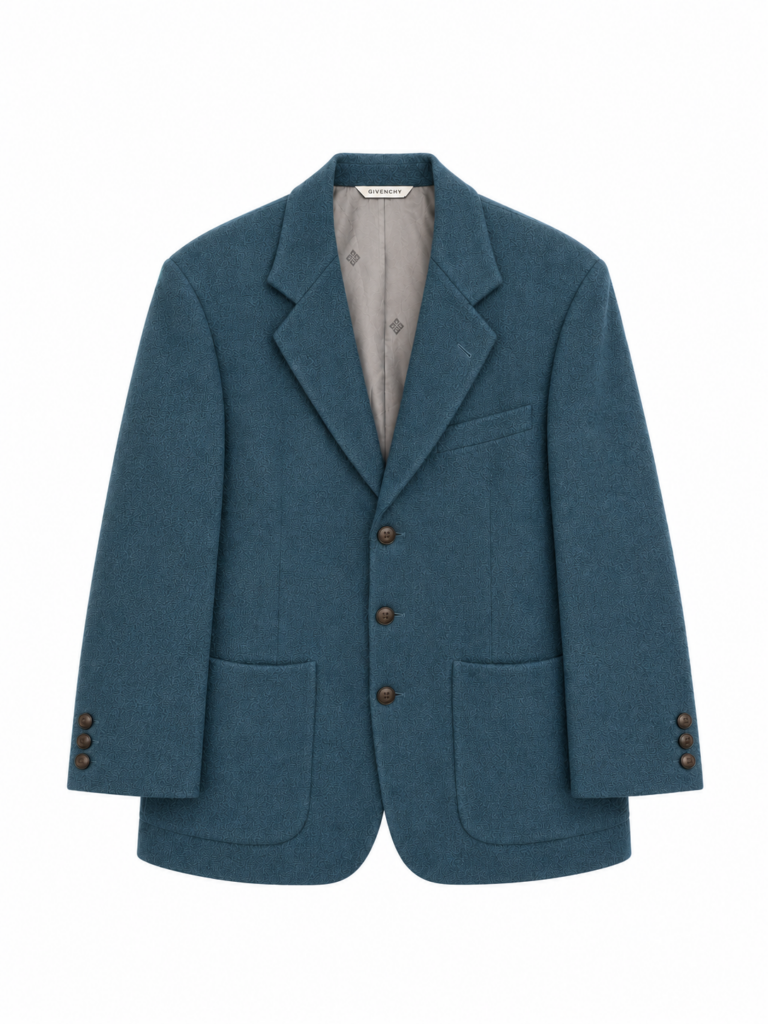 Giacca Givenchy Uomo 46 IT – S Verde petrolio Cashmere e Lana Blazer