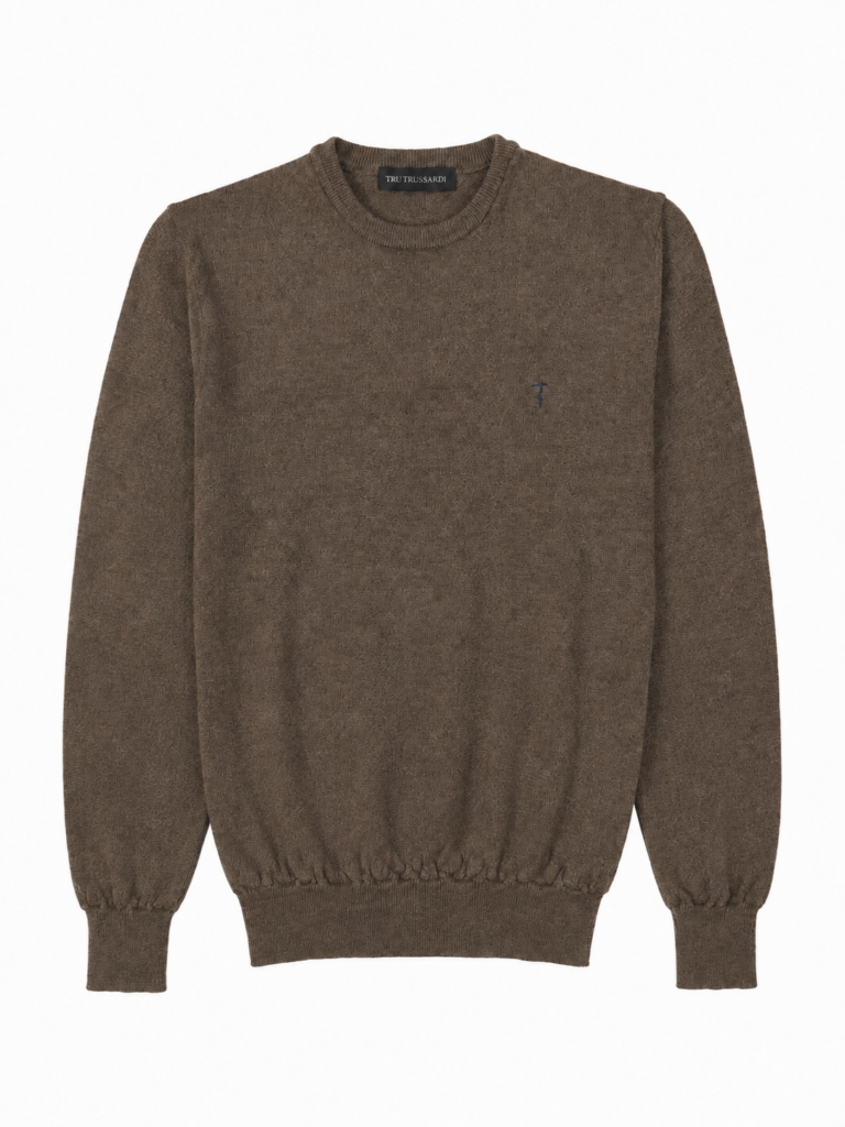 Pullover Trussardi Uomo M Marrone chiaro lana maglione