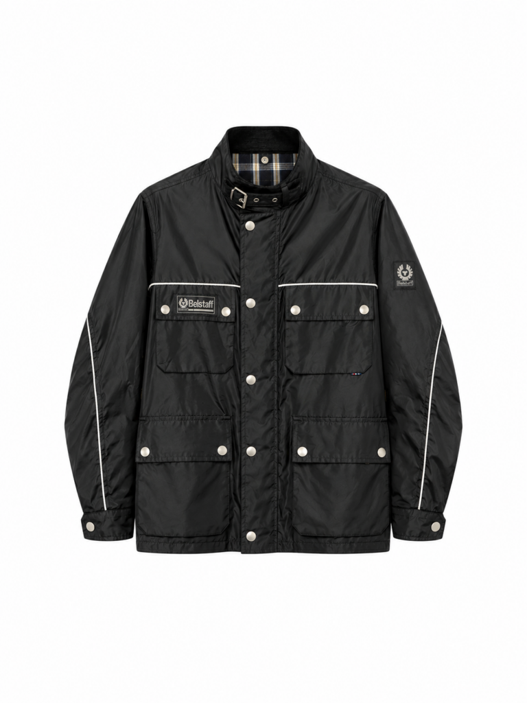 Giubbotto Belstaff Uomo XXL Nero giacca biker bomber a vento Harrington