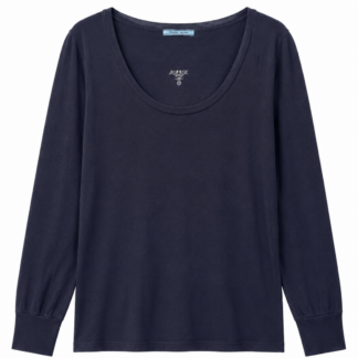 T-shirt Prada prima linea scollo a barca Uomo M Comfort ( OK L ) Blu scuro Cotone manica lunga maglietta