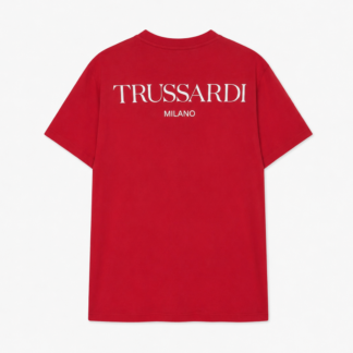 Tshirt Trussardi Uomo S Cotone Rosso con stampa manica corta maglietta