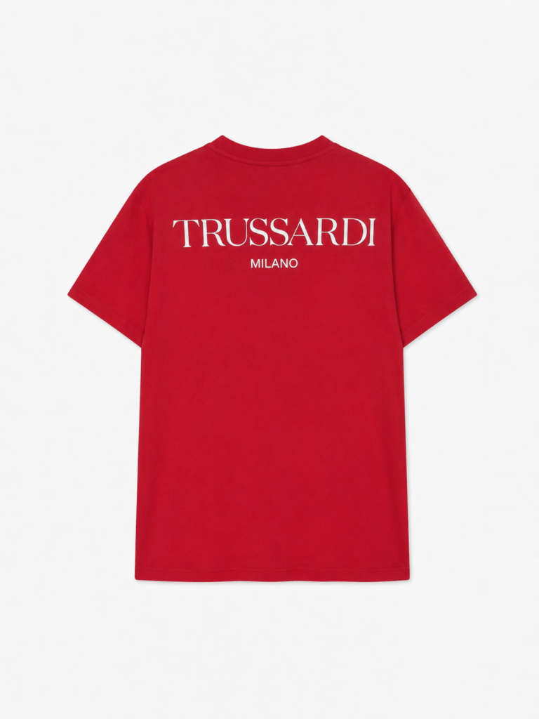 Tshirt Trussardi Uomo S Cotone Rosso con stampa manica corta maglietta
