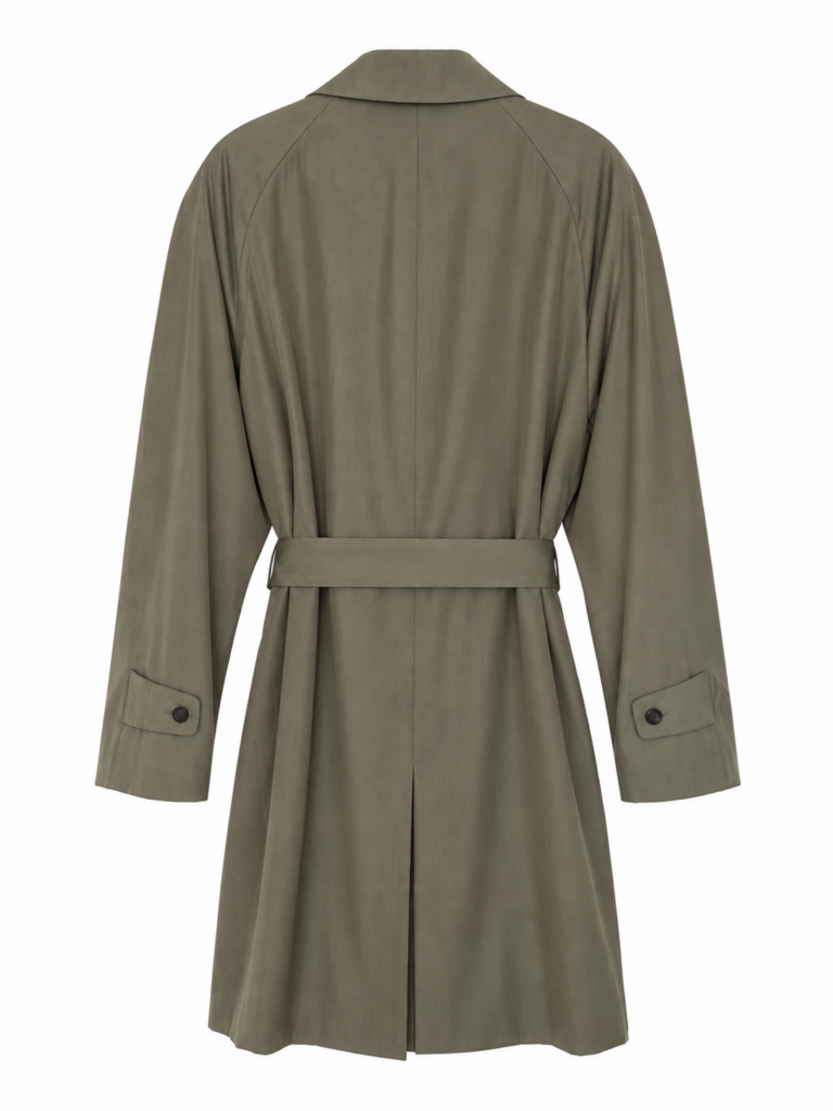 Trench Givenchy Uomo 50 IT – L Seta e Cotone Verde salvia Cappotto Giubbotto Giacca mantella impermeabile