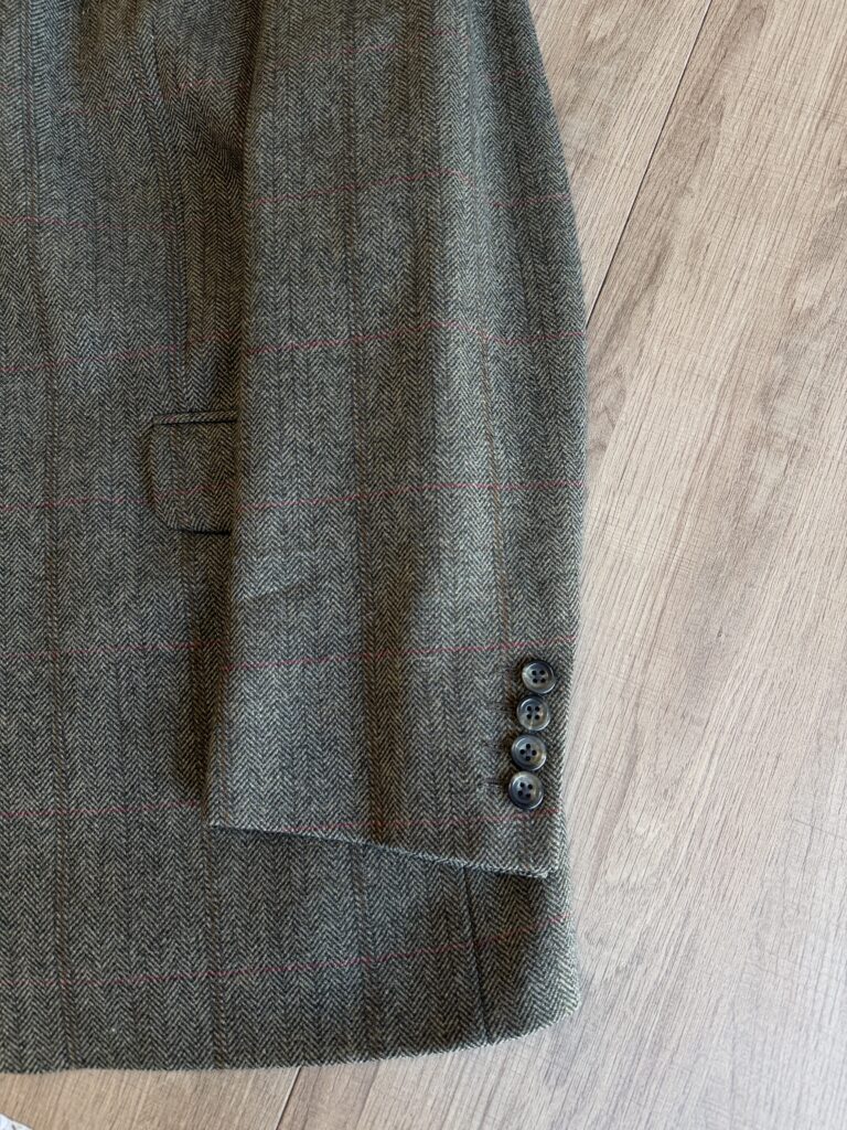 Giacca tweed Aquascutum Uomo 50 IT – L Verde scuro Rosso Lana manica lunga