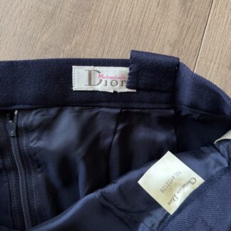 Gonna midi Dior Mademoiselle Donna 40 IT – 34 FR ( 34 cm ) S Blu scuro 100% Lana