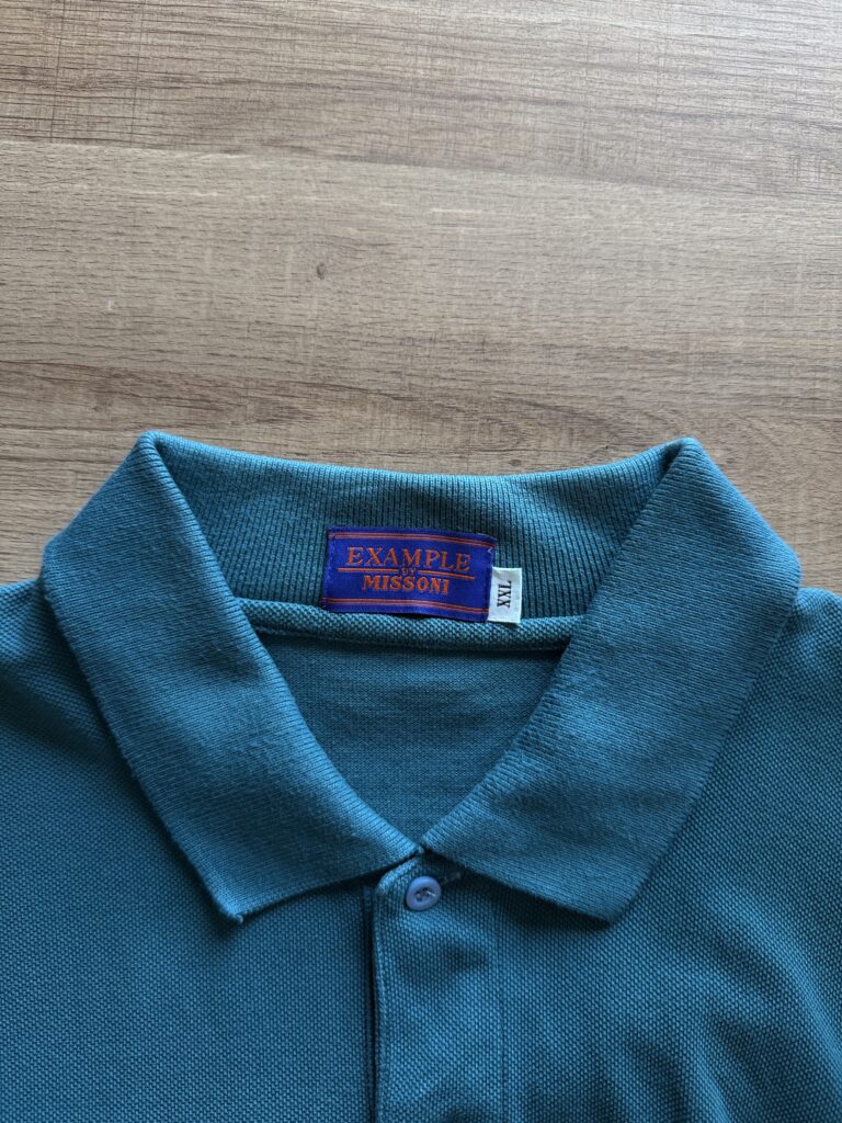 Polo Missoni Uomo XXL Verde Petrolio Cotone Manica corta maglietta t-shirt