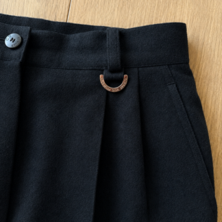Pantaloni Christian Dior Donna 38 IT – 33 FR ( 33 cm ) S Nero Lana vita alta