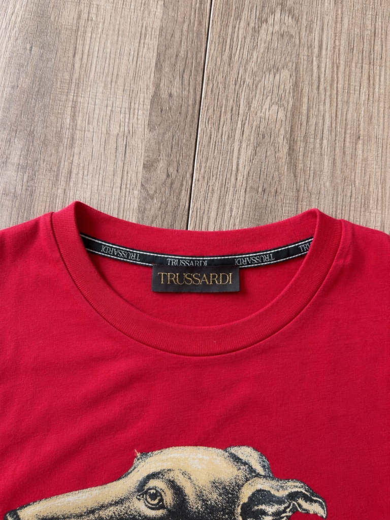 Tshirt Trussardi Uomo S Cotone Rosso con stampa manica corta maglietta