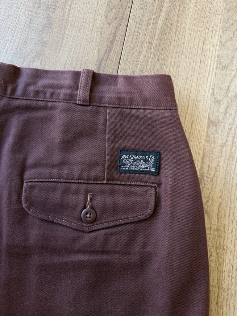 Pantaloni in denim Baggy Levis Uomo 48 IT – 42 FR ( 42 cm ) M Marrone tendente Bordeaux Cotone