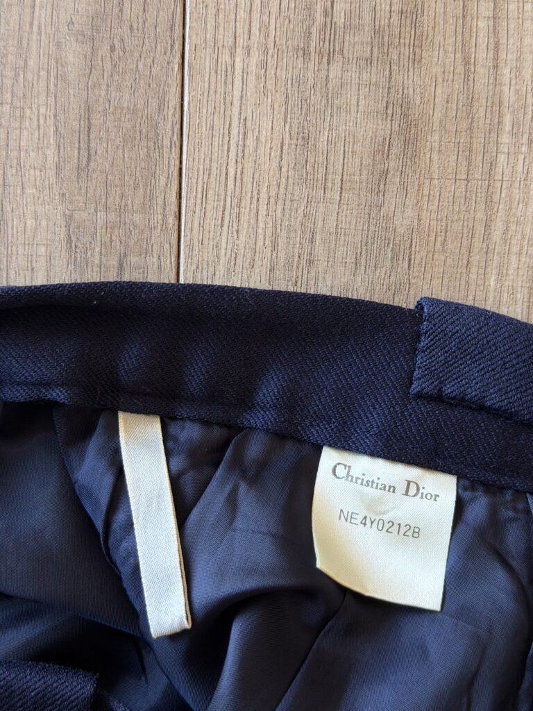 Gonna midi Dior Mademoiselle Donna 40 IT – 34 FR ( 34 cm ) S Blu scuro 100% Lana