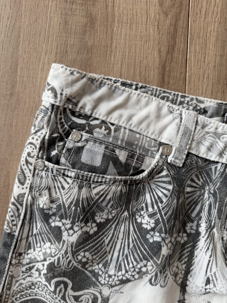 Minigonna Roberto Cavalli Donna 42  44 IT – 38 FR ( 38 cm ) M Cotone Denim Fantasia japan animalier Grigio Nero