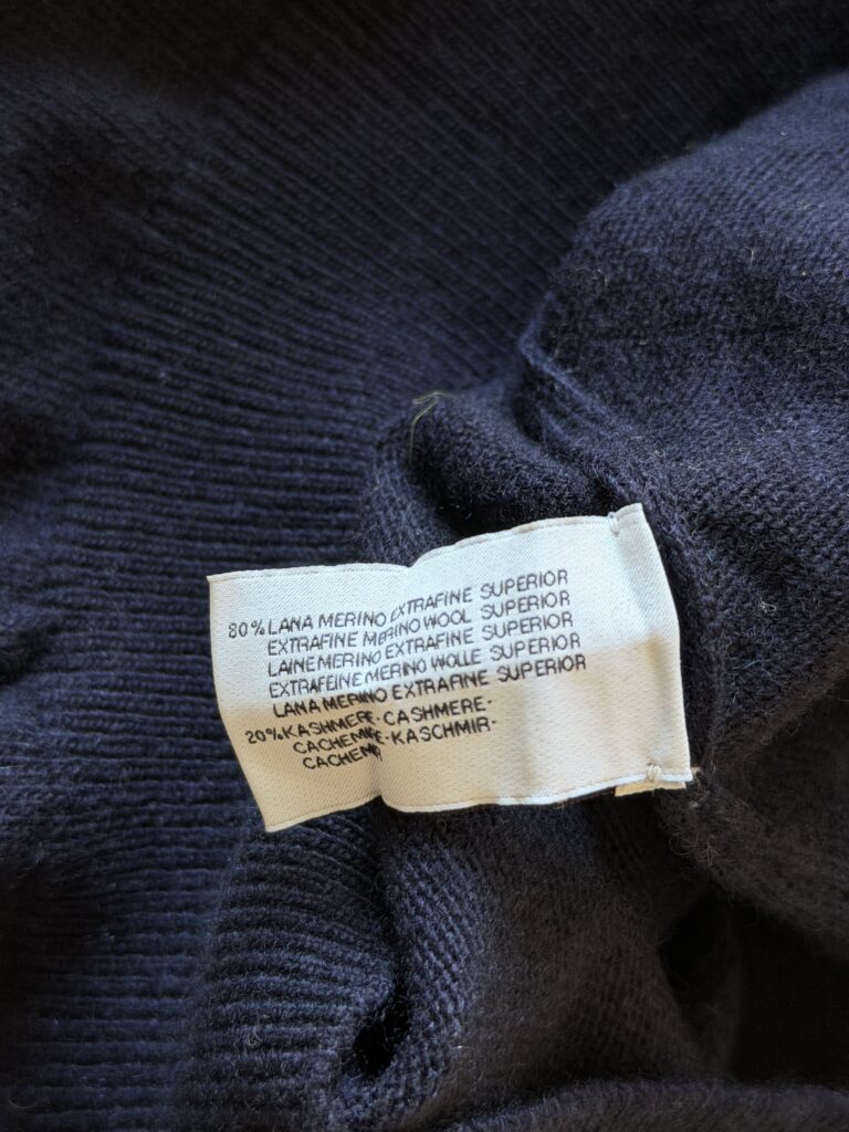 Panciotto Gilet a maglia Della Ciana Uomo M Blu scuro Lana e Cashmere Maglione pullover