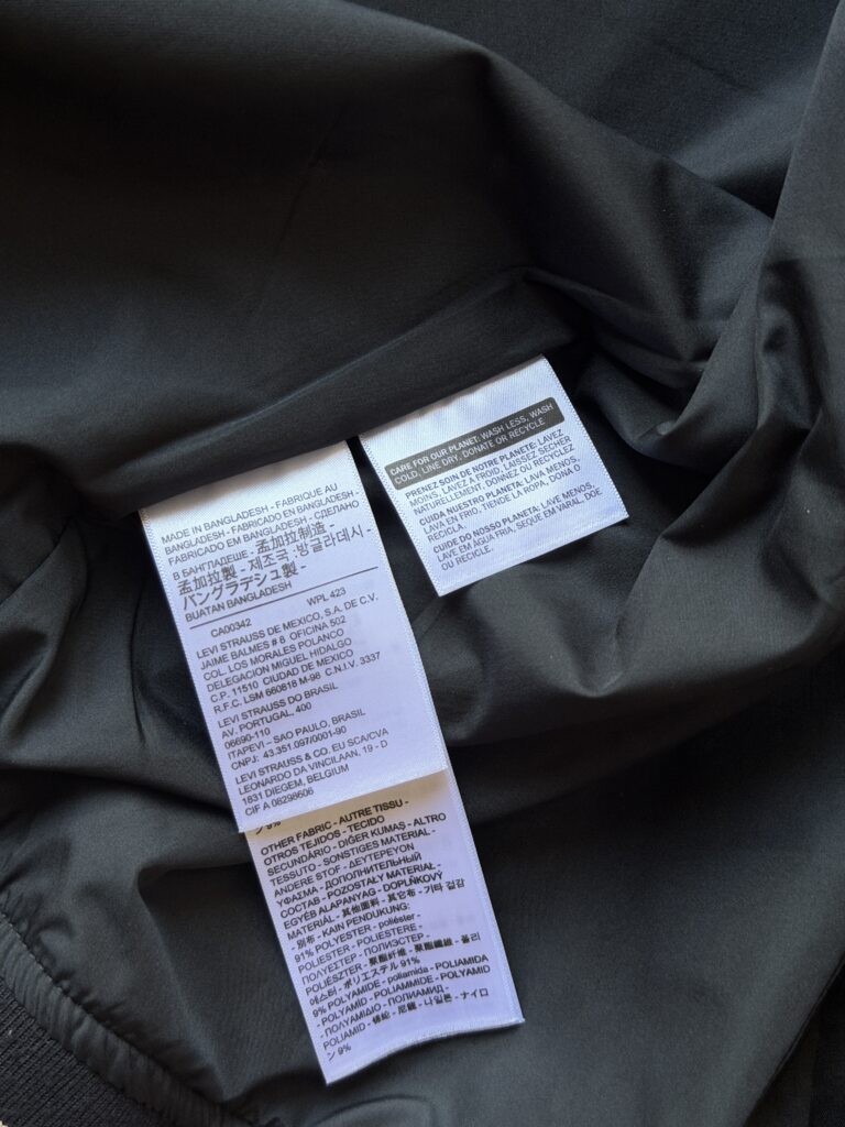 Giubbotto Harrington Levis Uomo L Nero Sintetico Giacca antivento leggero