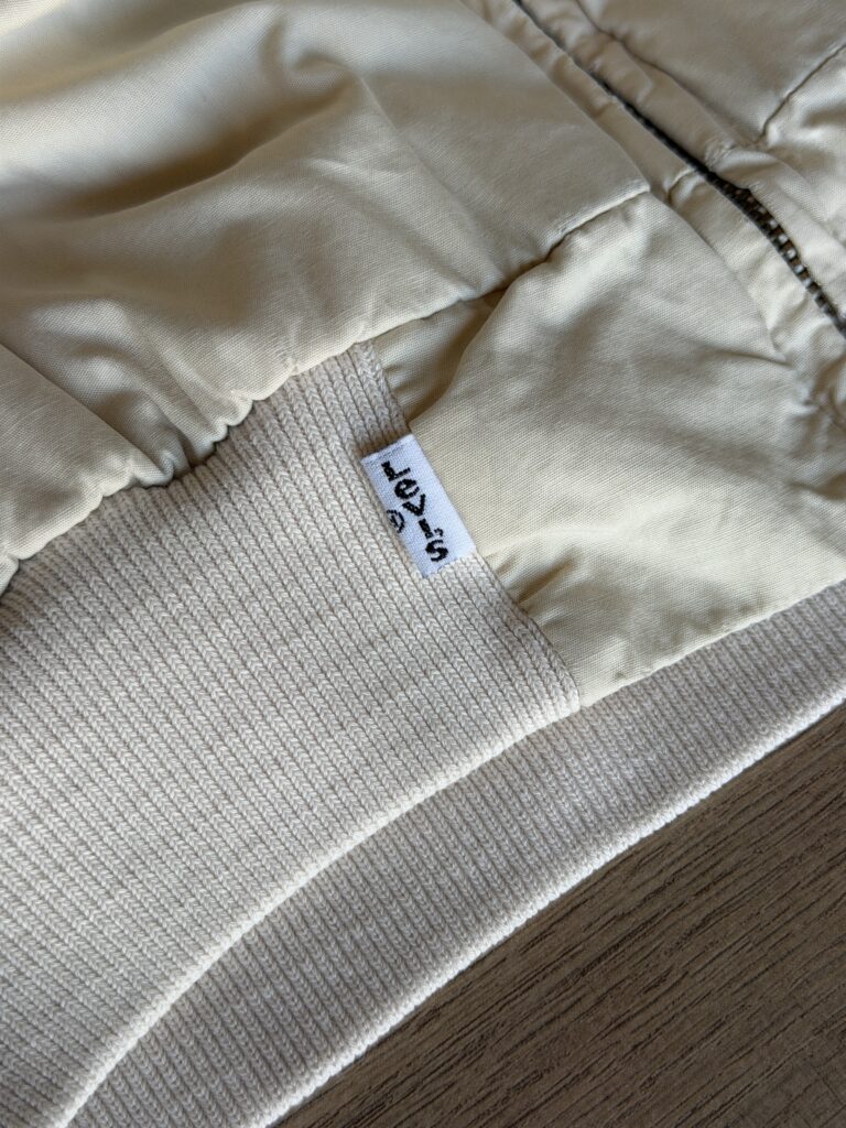 Giubbotto Harrington Levis Uomo L Crema Beige Cotone e Resina Giacca antivento leggero