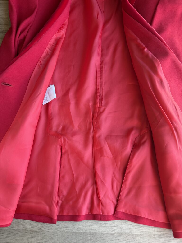 Blazer Armani Donna 46 IT – L sagomato ( Ok 44 IT ) Tessuto sintetico Rosso Giacca