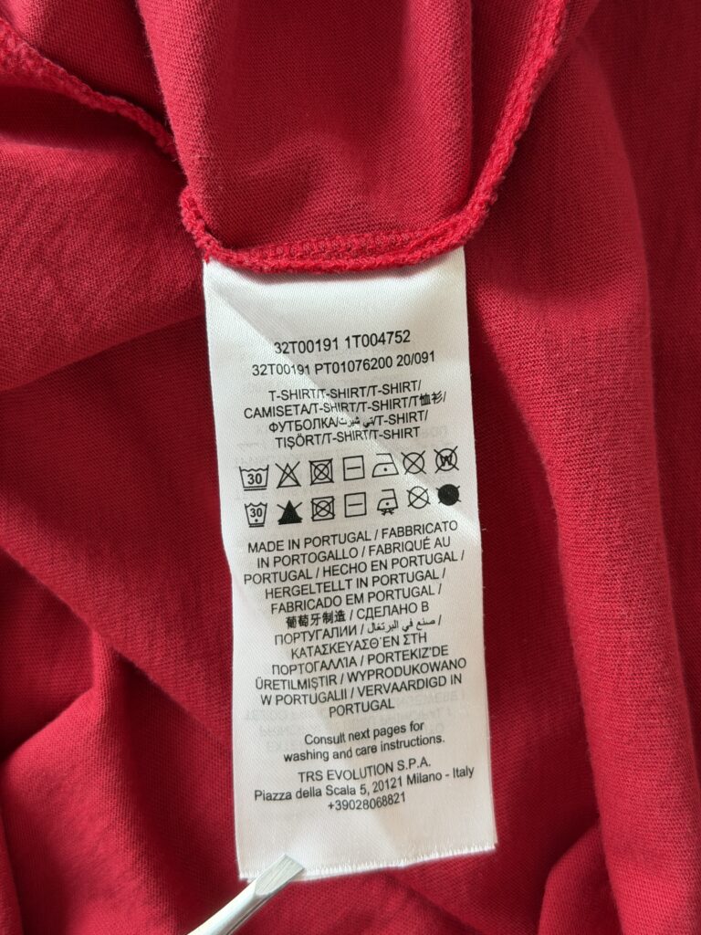 Tshirt Trussardi Uomo S Cotone Rosso con stampa manica corta maglietta