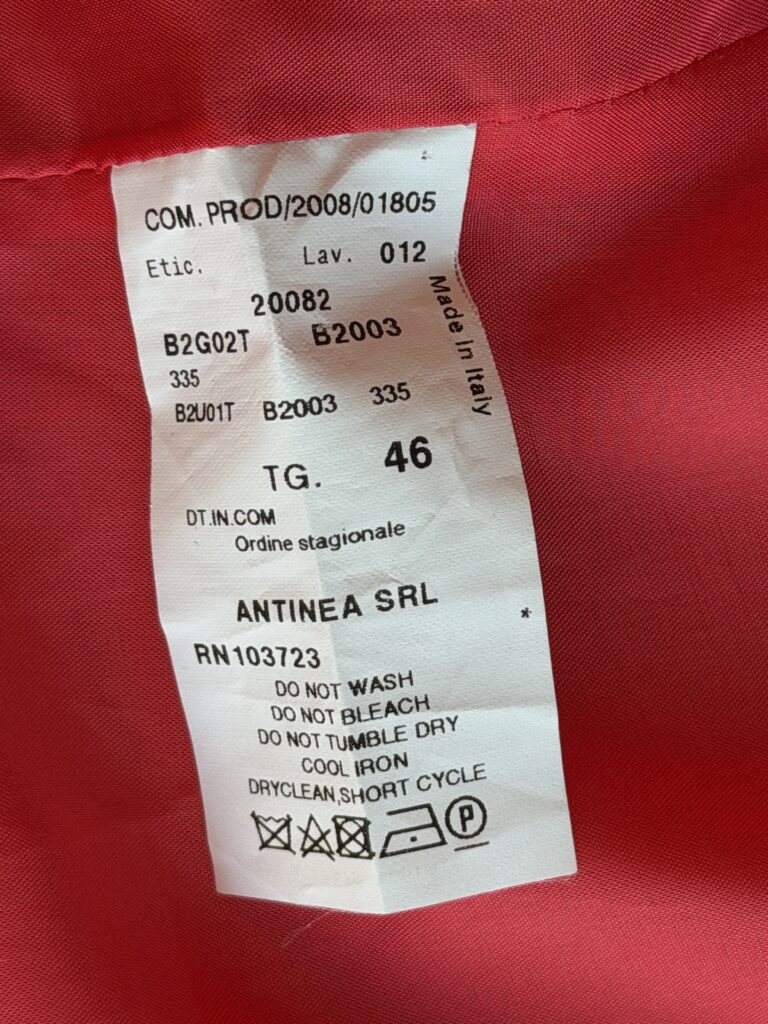 Blazer Armani Donna 46 IT – L sagomato ( Ok 44 IT ) Tessuto sintetico Rosso Giacca
