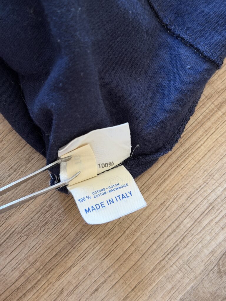 T-shirt Prada prima linea scollo a barca Uomo M Comfort ( OK L ) Blu scuro Cotone manica lunga maglietta