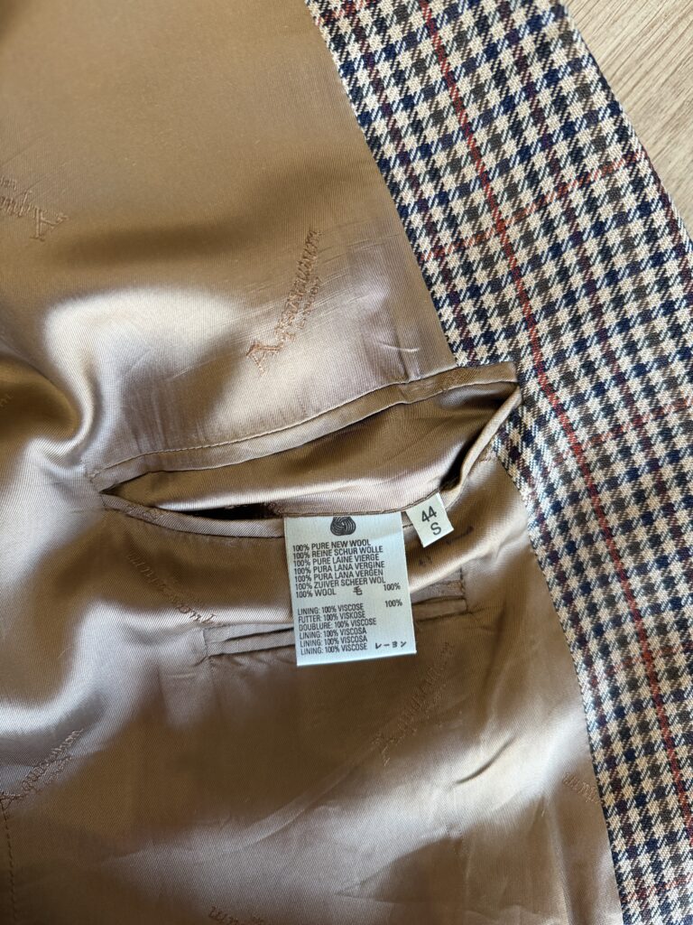 Giacca Aquascutum Uomo S oversize ( Ok M ) fantasia pied de poule quadri Rosso Blu Beige Lana manica lunga