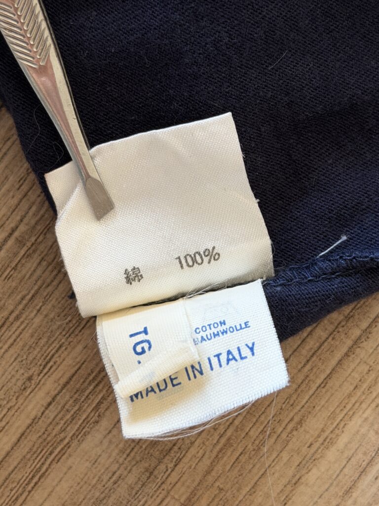 T-shirt Prada prima linea scollo a barca Uomo M Comfort ( OK L ) Blu scuro Cotone manica lunga maglietta