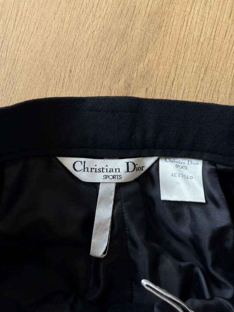 Pantaloni Christian Dior Donna 38 IT – 33 FR ( 33 cm ) S Nero Lana vita alta