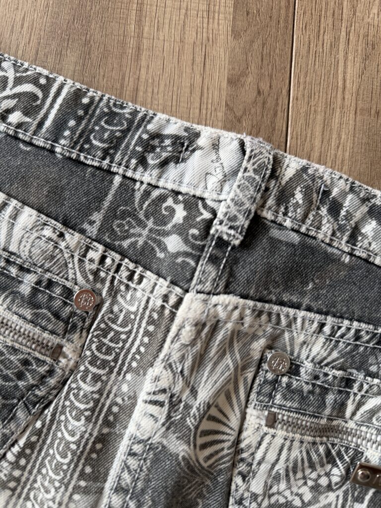 Minigonna Roberto Cavalli Donna 42  44 IT – 38 FR ( 38 cm ) M Cotone Denim Fantasia japan animalier Grigio Nero