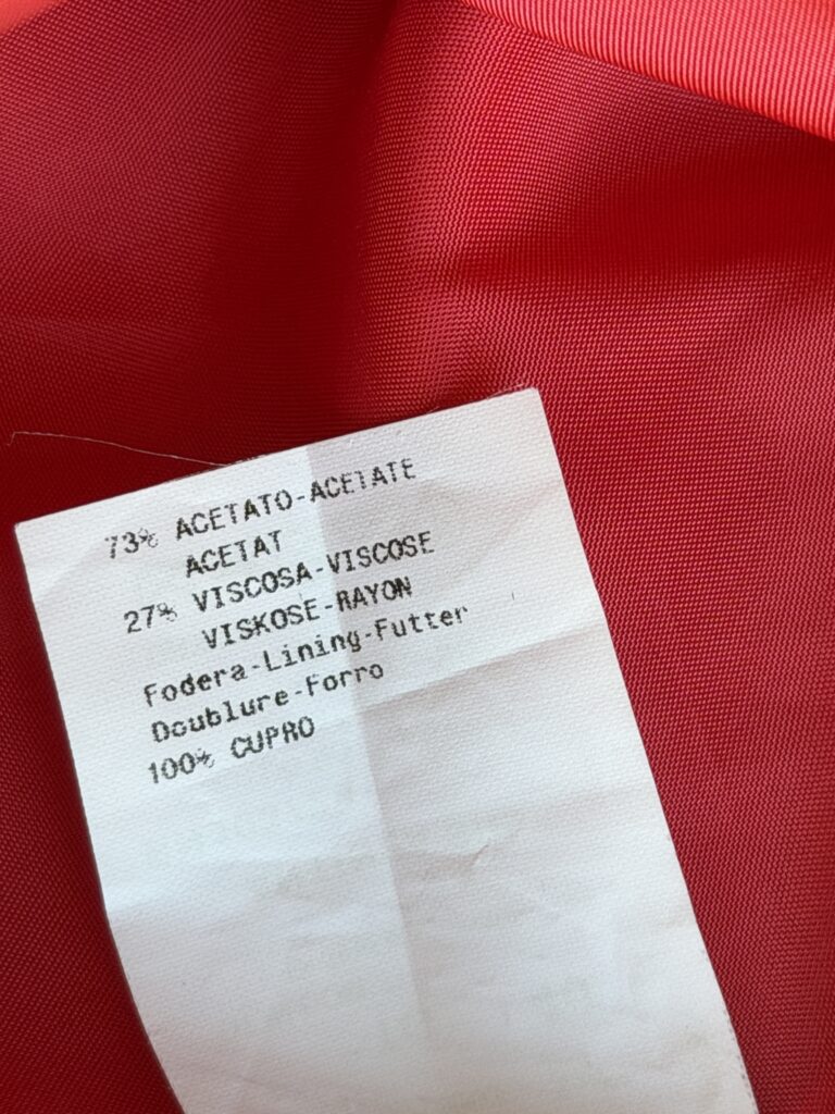 Blazer Armani Donna 46 IT – L sagomato ( Ok 44 IT ) Tessuto sintetico Rosso Giacca