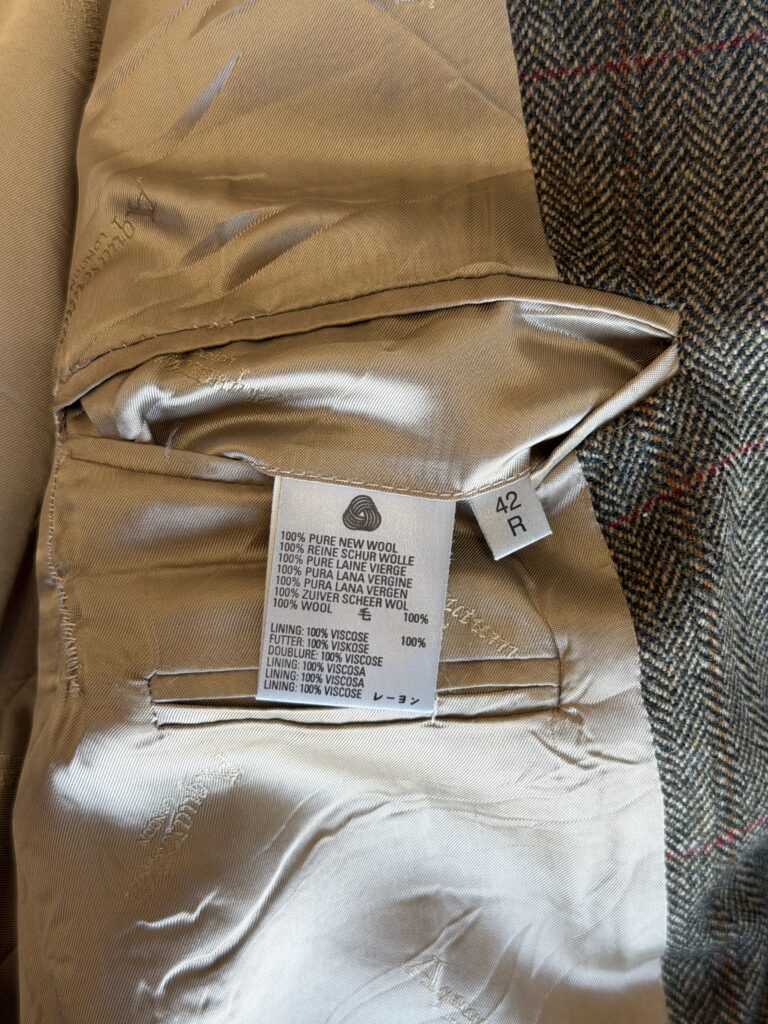 Giacca tweed Aquascutum Uomo 50 IT – L Verde scuro Rosso Lana manica lunga